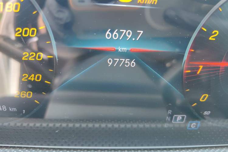 Used Mercedes-Benz A-Class 2022 A 200 L Sport Sedan Dynamic Model Odometer Close Up