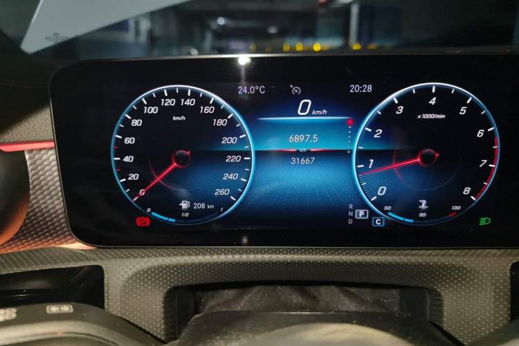 Used Mercedes-Benz A-Class 2022 A 200 L Sport Sedan Dynamic Model Odometer Close Up