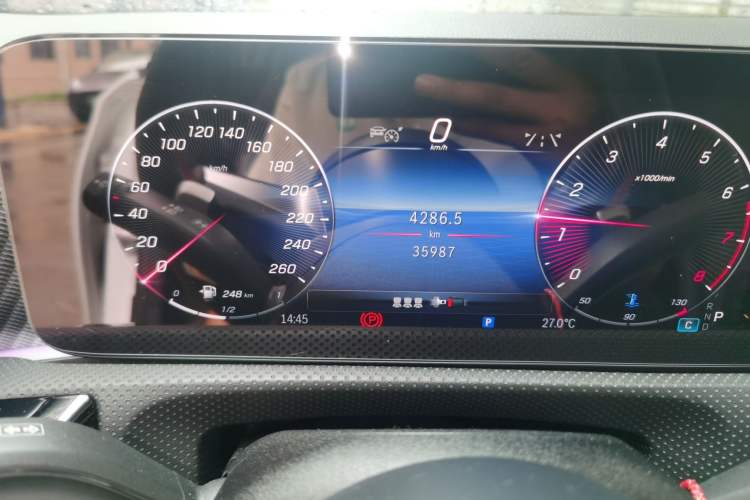 Used Mercedes-Benz A-Class 2023 A 200 L Fashion Model Odometer Close Up