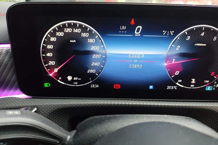 Used Mercedes-Benz A-Class 2024 A 200 L Fashion Model Odometer Close Up