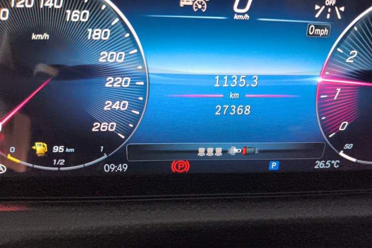 Used Mercedes-Benz A-Class 2024 Updated A 200 L Fashion Version Odometer Close Up