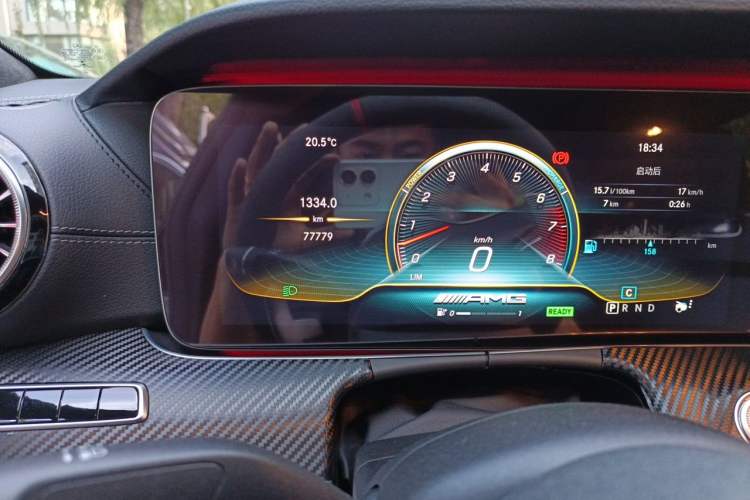 Used Mercedes-Benz AMG GT 2019 AMG GT 50 four-door sports car Odometer Close Up