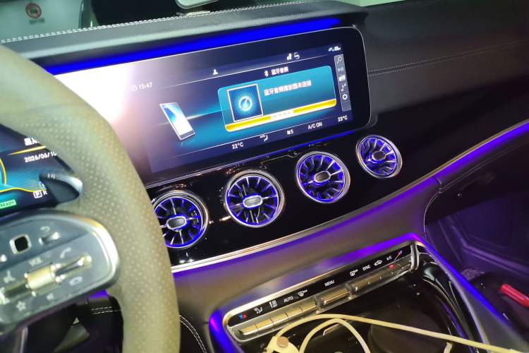 Used Mercedes-Benz AMG GT 2019 AMG GT 50 four-door sports car Audio And AC Panel