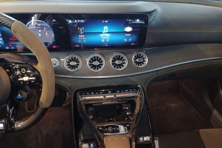 Used Mercedes-Benz AMG GT 2019 AMG GT 63 S 4MATIC+ Four-Door Coupe Audio And AC Panel