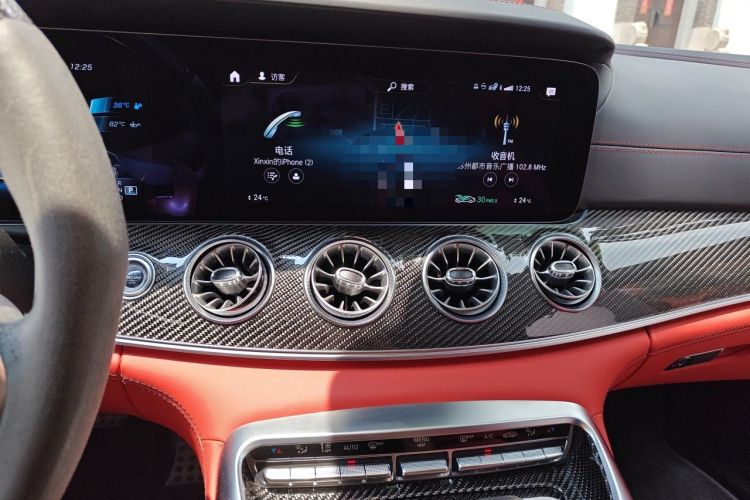 Used Mercedes-Benz AMG GT 2019 AMG GT 50 four-door sports car Audio And AC Panel