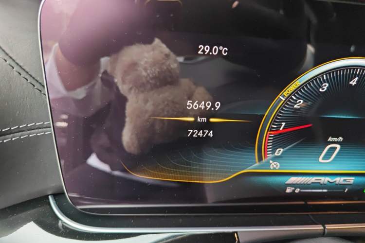 Used Mercedes-Benz AMG GT 2019 AMG GT 50 four-door sports car Odometer Close Up