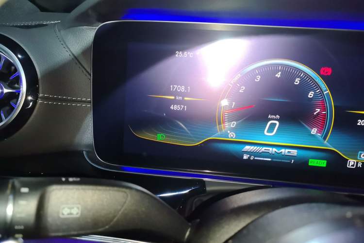 Used Mercedes-Benz AMG GT 2019 AMG GT 50 four-door sports car Odometer Close Up