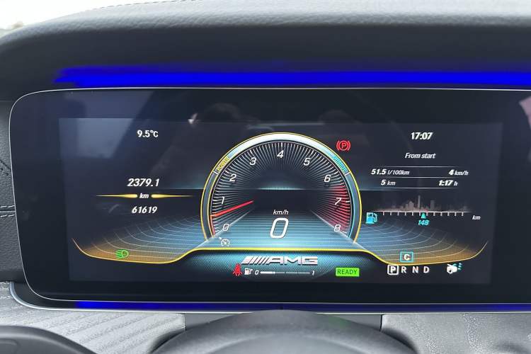 Used Mercedes-Benz AMG GT 2019 AMG GT 50 four-door sports car Odometer Close Up