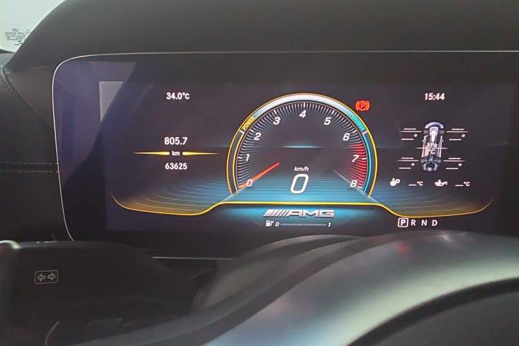 Used Mercedes-Benz AMG GT 2019 AMG GT 50 four-door sports car Odometer Close Up