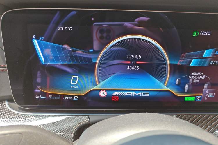 Used Mercedes-Benz AMG GT 2019 AMG GT 50 four-door sports car Odometer Close Up