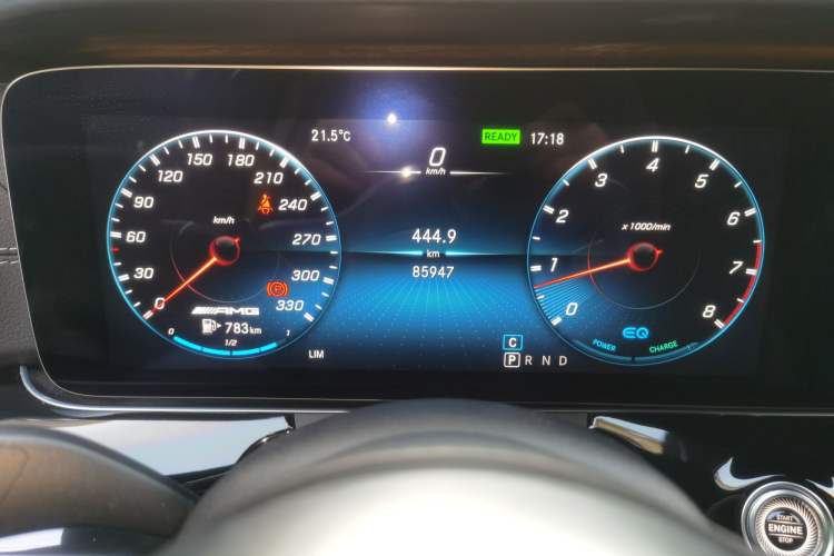 Used Mercedes-Benz AMG GT 2019 AMG GT 50 four-door sports car Odometer Close Up