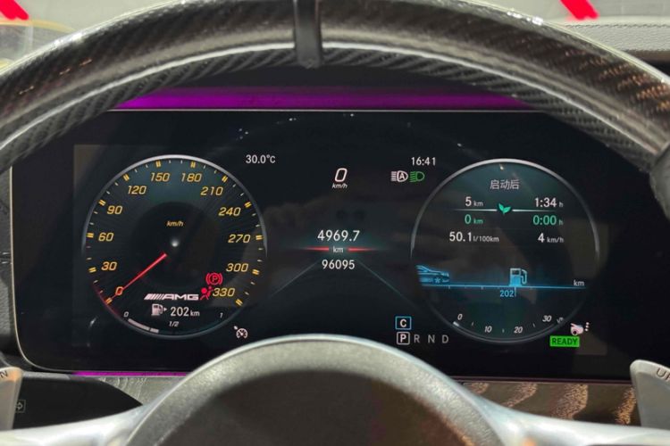 Used Mercedes-Benz AMG GT 2019 AMG GT 53 4MATIC+ Four-Door Coupe Odometer Close Up