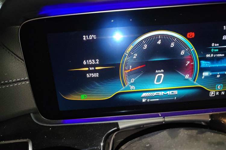 Used Mercedes-Benz AMG GT 2019 AMG GT 50 four-door sports car Odometer Close Up