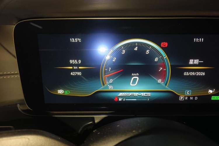 Used Mercedes-Benz AMG GT 2019 AMG GT 50 four-door sports car Odometer Close Up