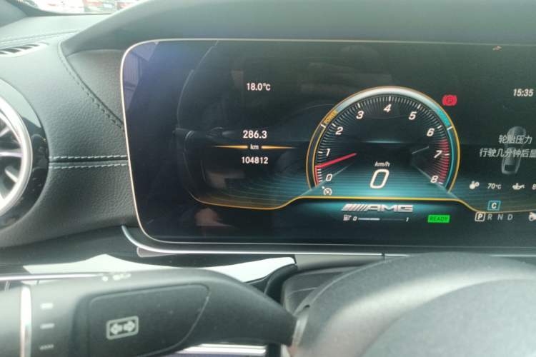 Used Mercedes-Benz AMG GT 2019 AMG GT 50 four-door sports car Odometer Close Up