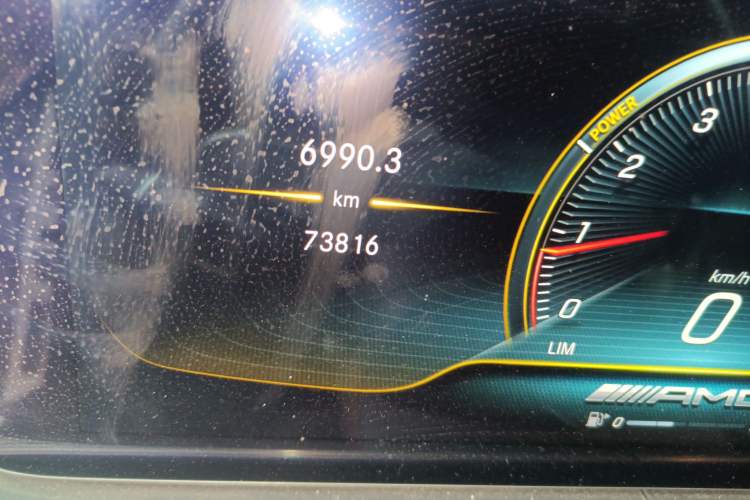 Used Mercedes-Benz AMG GT 2019 AMG GT 50 four-door sports car Odometer Close Up