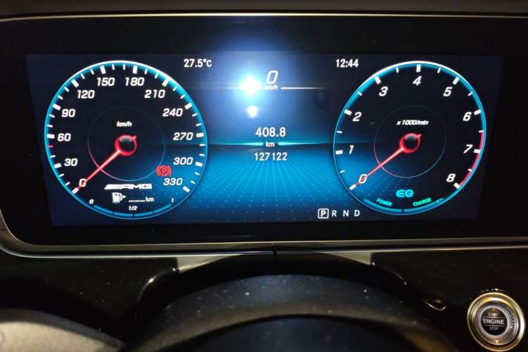 Used Mercedes-Benz AMG GT 2019 AMG GT 50 four-door sports car Odometer Close Up