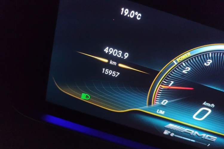 Used Mercedes-Benz AMG GT 2020 AMG GT 53 4MATIC+ Four-Door Coupe Odometer Close Up