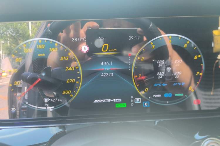 Used Mercedes-Benz AMG GT  Odometer Close Up