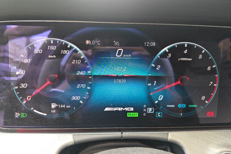 Used Mercedes-Benz AMG GT 2022 AMG GT 50 4MATIC+ Four-Door Coupe Special Edition Odometer Close Up