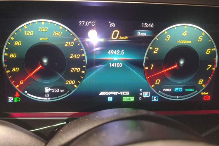 Used Mercedes-Benz AMG GT 2023 AMG GT 50 Four-Door Coupe Odometer Close Up