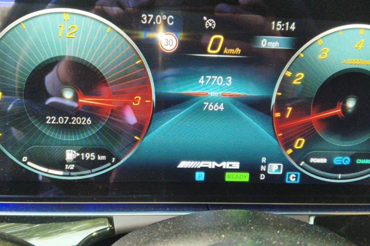 Used Mercedes-Benz AMG GT 2023 AMG GT 50 Four-Door Coupe Odometer Close Up