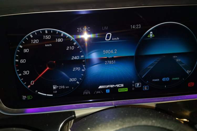 Used Mercedes-Benz AMG GT 2023 AMG GT 50 Four-Door Coupe Odometer Close Up