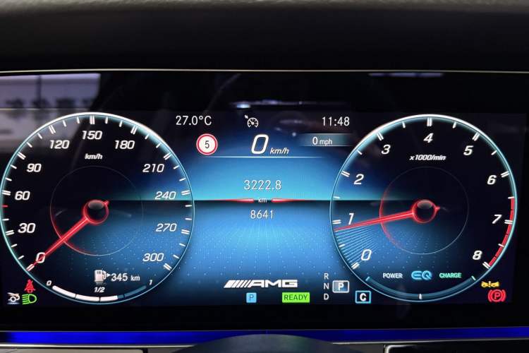 Used Mercedes-Benz AMG GT 2023 AMG GT 50 Four-Door Coupe Odometer Close Up