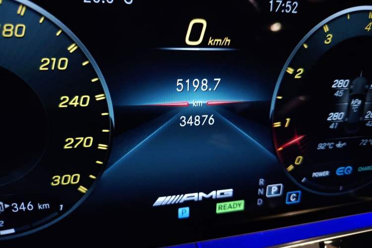 Used Mercedes-Benz AMG GT 2023 AMG GT 50 4MATIC+ Four-Door Coupe Odometer Close Up