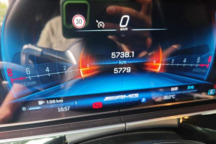 Used Mercedes-Benz AMG GT 2025 AMG GT 50 Four-Door Coupe China Special Edition Odometer Close Up