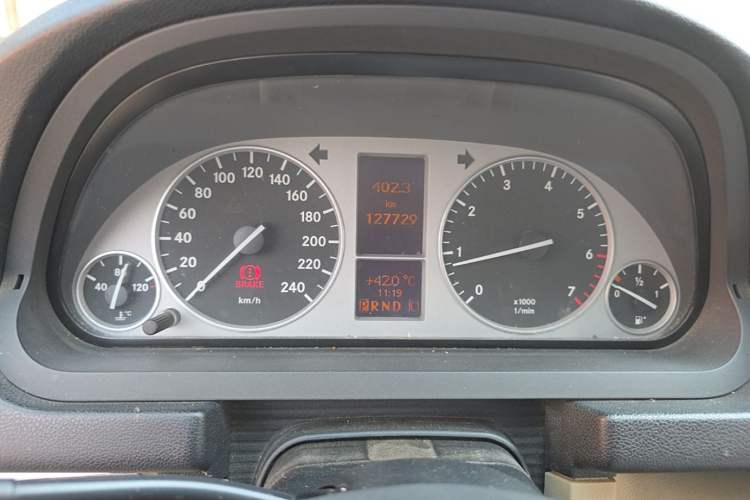 Used Mercedes-Benz B-Class 2009 B 200 Fashion Model Odometer Close Up