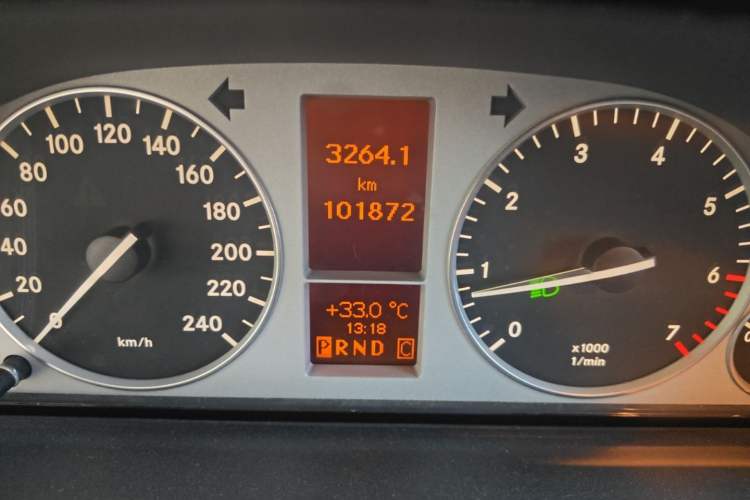 Used Mercedes-Benz B-Class 2009 B 200 Fashion Model Odometer Close Up