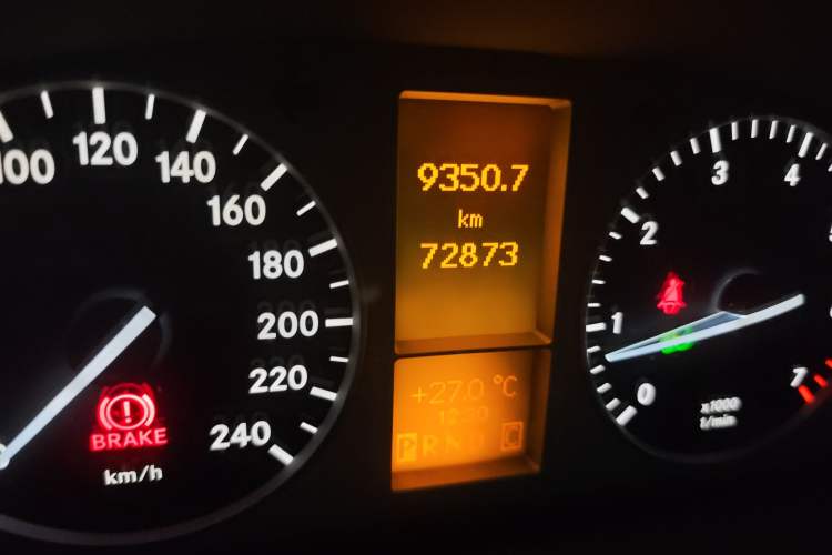 Used Mercedes-Benz B-Class 2009 B 200 Fashion Model Odometer Close Up
