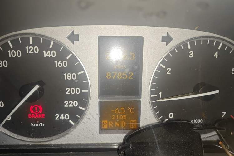 Used Mercedes-Benz B-Class 2009 B 200 Fashion Model Odometer Close Up