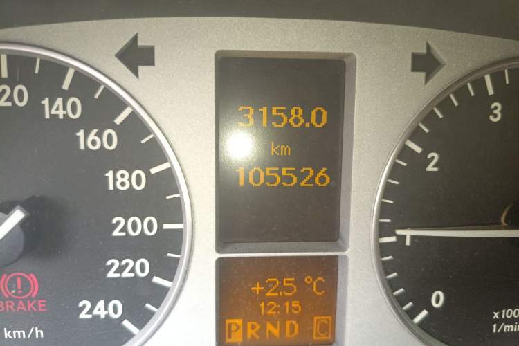 Used Mercedes-Benz B-Class 2009 B 200 Fashion Model Odometer Close Up