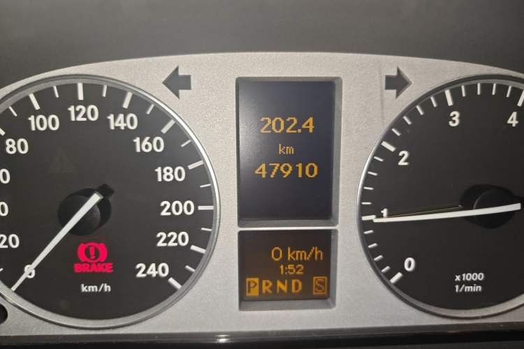 Used Mercedes-Benz B-Class  Odometer Close Up
