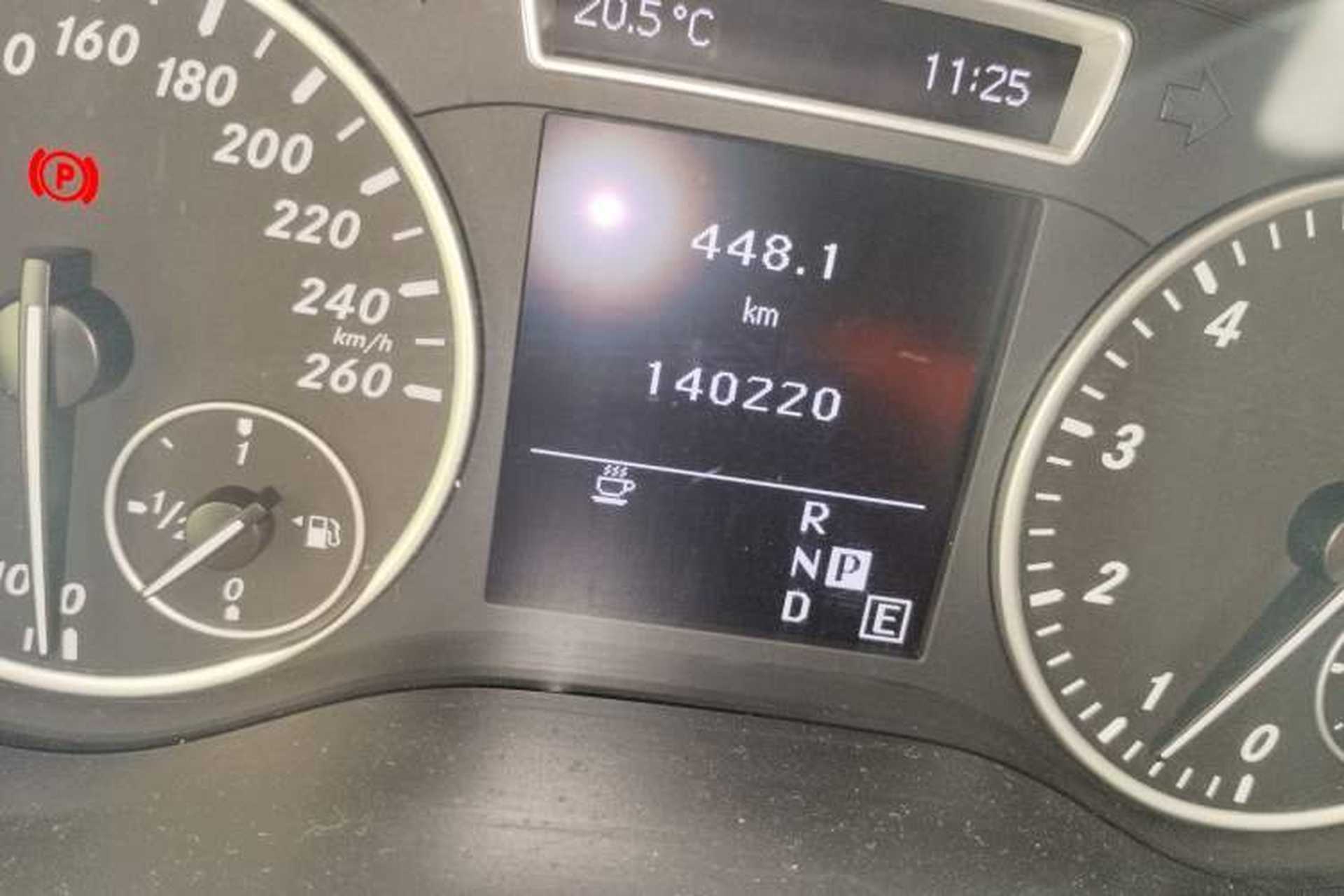 Used Mercedes-Benz B-Class 2012 B 200 Odometer Close Up
