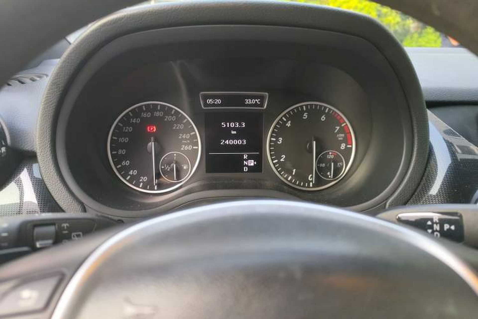 Used Mercedes-Benz B-Class 2012 B 180 Odometer Close Up
