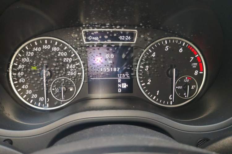 Used Mercedes-Benz B-Class 2012 B 180 Odometer Close Up