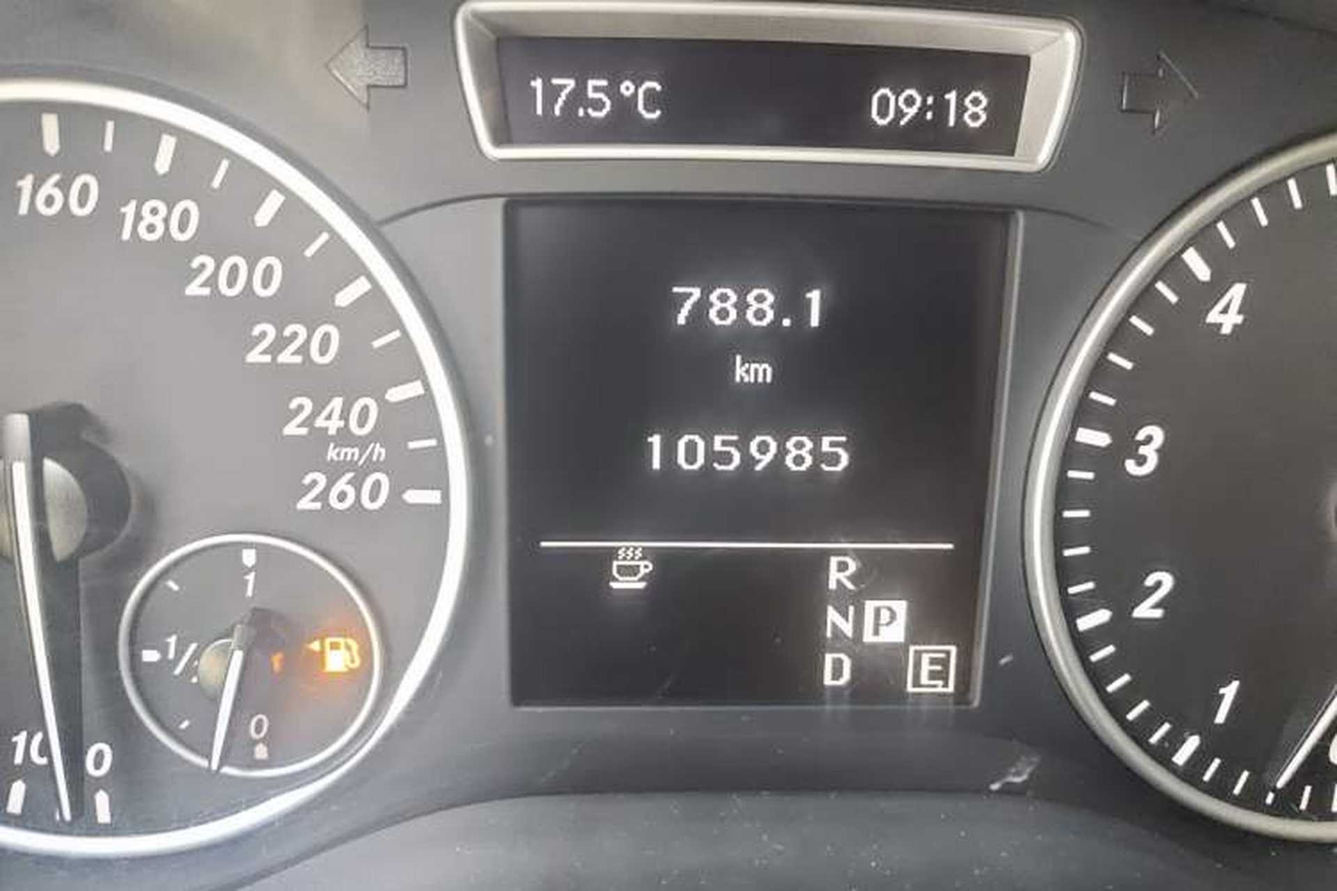 Used Mercedes-Benz B-Class 2012 B 180 Odometer Close Up
