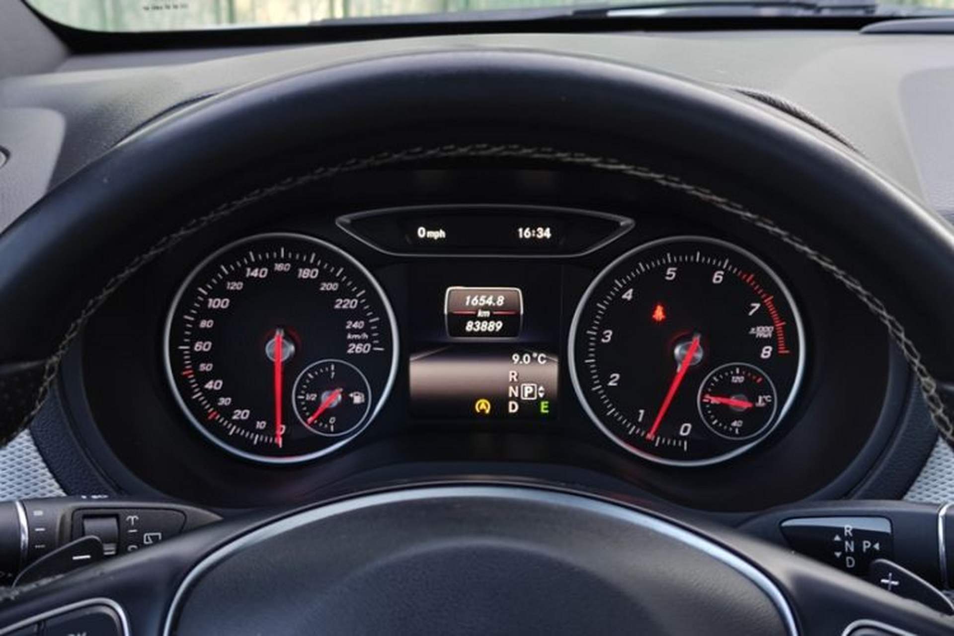 Used Mercedes-Benz B-Class 2015 B 200 Fashion Model Odometer Close Up