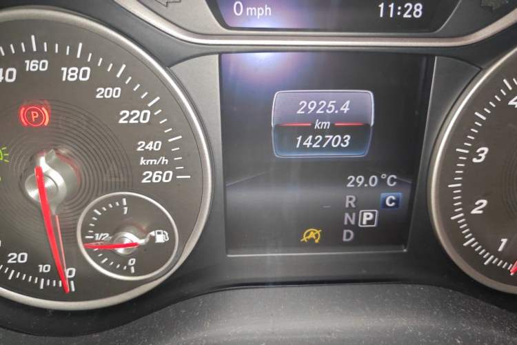 Used Mercedes-Benz B-Class 2017 B 200 Sport Edition Odometer Close Up