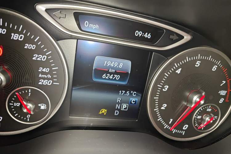 Used Mercedes-Benz B-Class 2017 B 200 Fashion Model Odometer Close Up