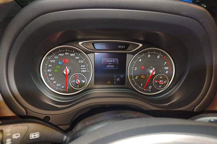 Used Mercedes-Benz B-Class 2017 B 200 Luxury Model Odometer Close Up
