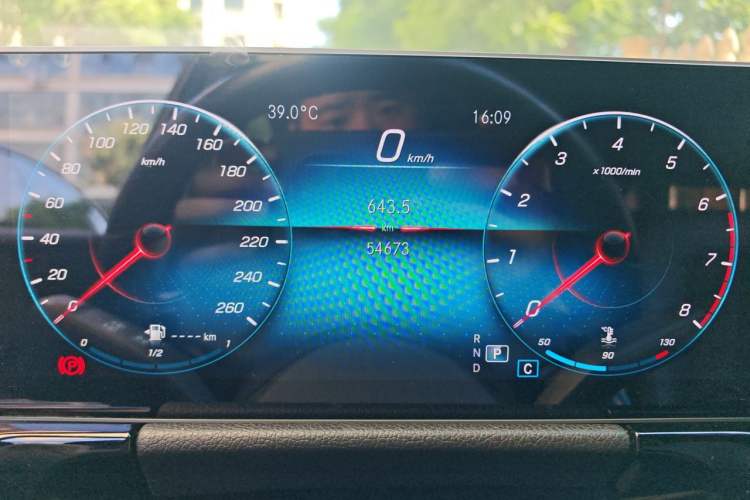 Used Mercedes-Benz B-Class 2020 B 180 Odometer Close Up