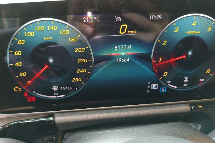 Used Mercedes-Benz B-Class 2020 B 200 Sport Edition Odometer Close Up