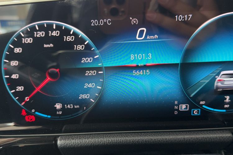 Used Mercedes-Benz B-Class 2020 B 200 Sport Edition Odometer Close Up