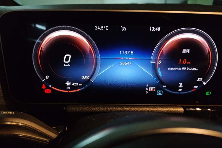 Used Mercedes-Benz B-Class 2020 B 200 Sport Edition Odometer Close Up