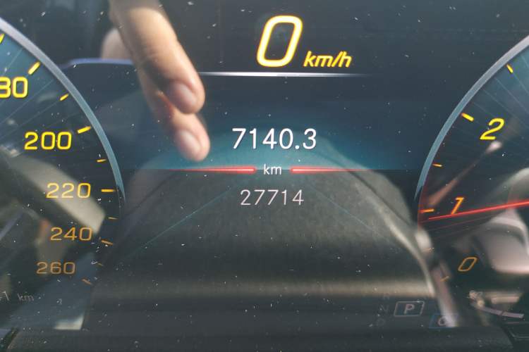 Used Mercedes-Benz B-Class 2021 B 180 Fashion Model Odometer Close Up