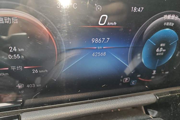 Used Mercedes-Benz B-Class 2021 B 180 Fashion Model Odometer Close Up